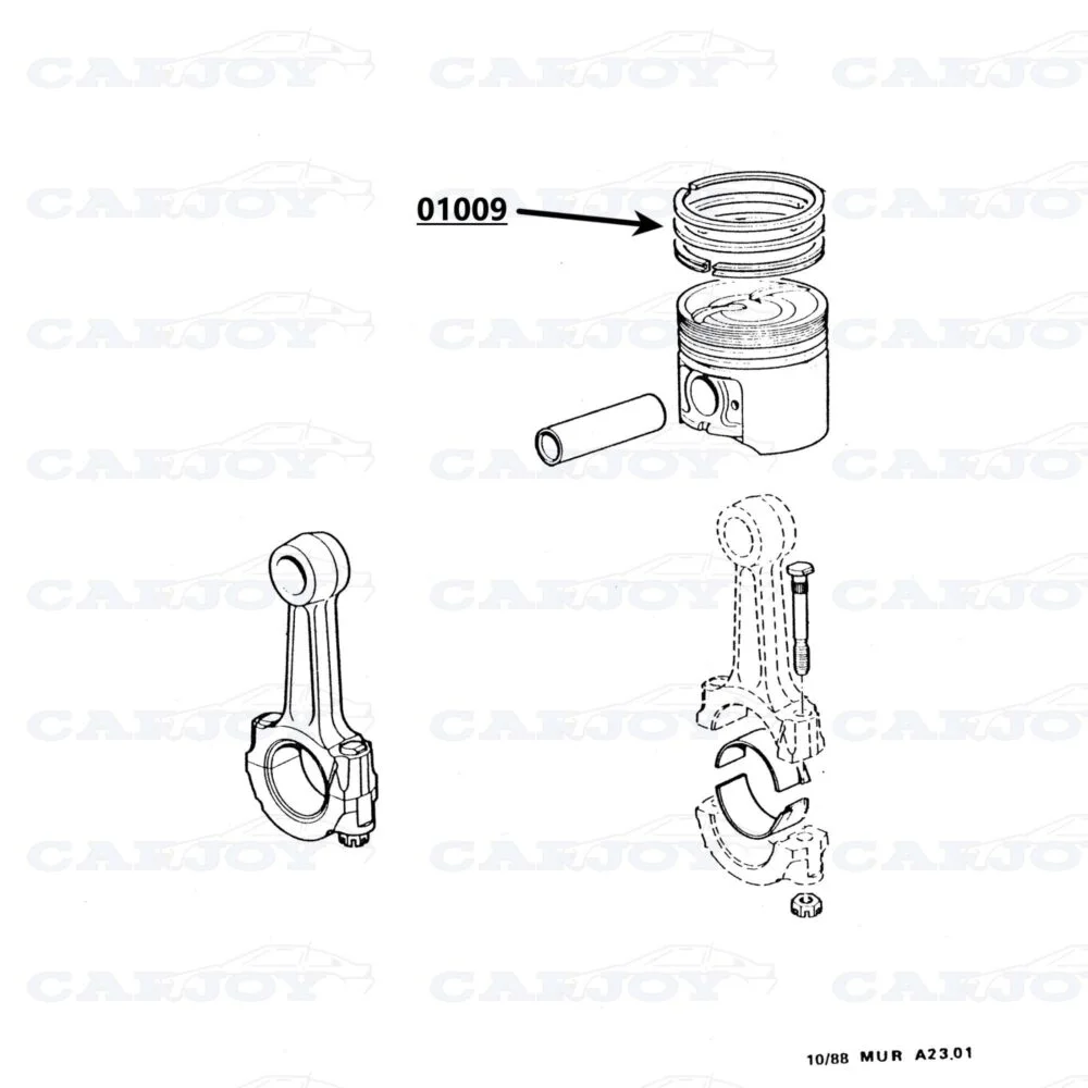 01009 - Murena Piston Rings 1.6 Standard