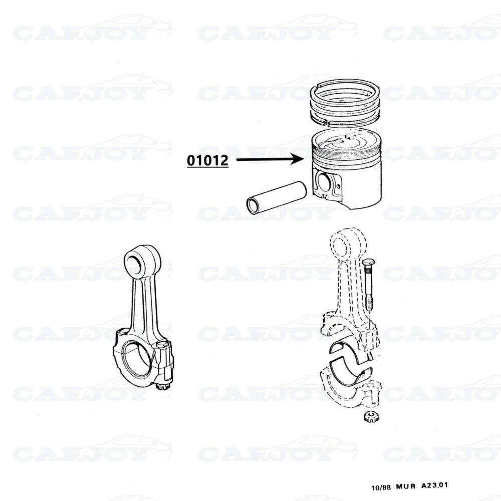 01012A - Murena 1.6 Complete Piston (0,00) 1 Piece