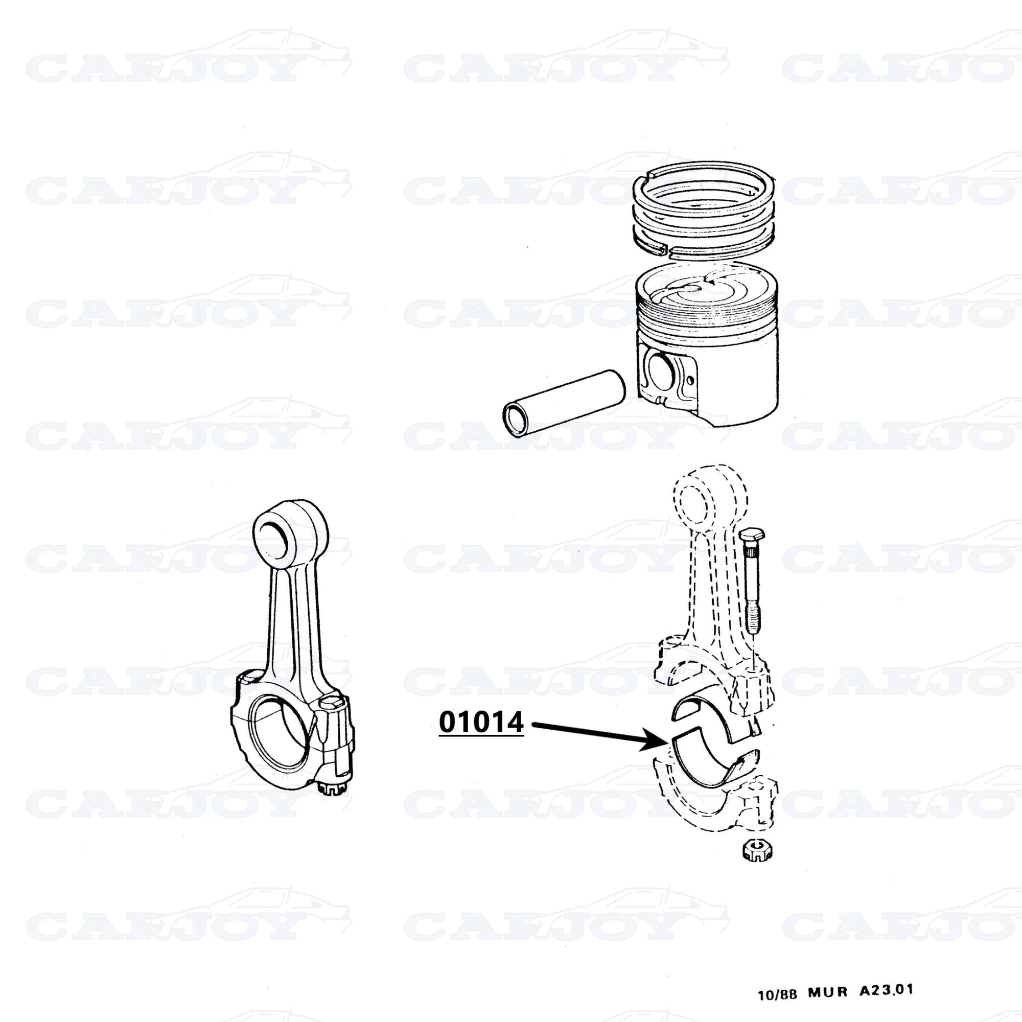01014G - Murena 1.6 / Bagheera Connecting Rod Bearing( 1,50)