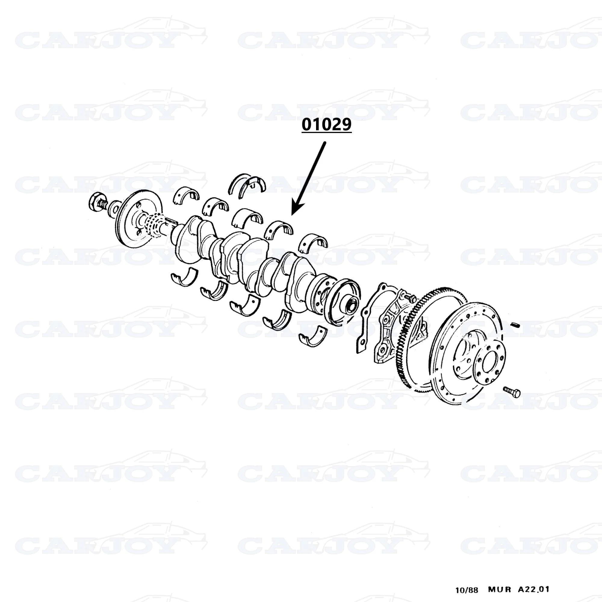 01029D - Murena 1.6 / Bagheera Main Bearing Set (0,50) 1 01029D - Murena 1.6 / Bagheera Main Bearing Set (0,50)