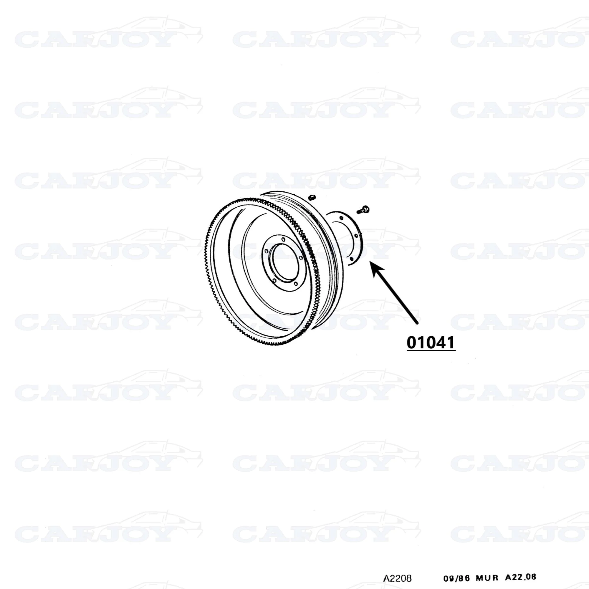 01041 - Murena 2.2 skive til 7 hullers svinghjul 1 01041 - Murena 2.2 skive til 7 hullers svinghjul