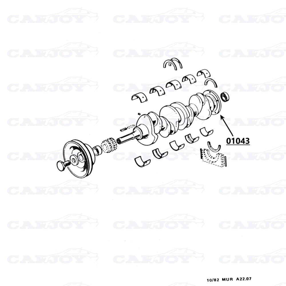 Restored Murena 2.2 Crankshaft (5 Holes)