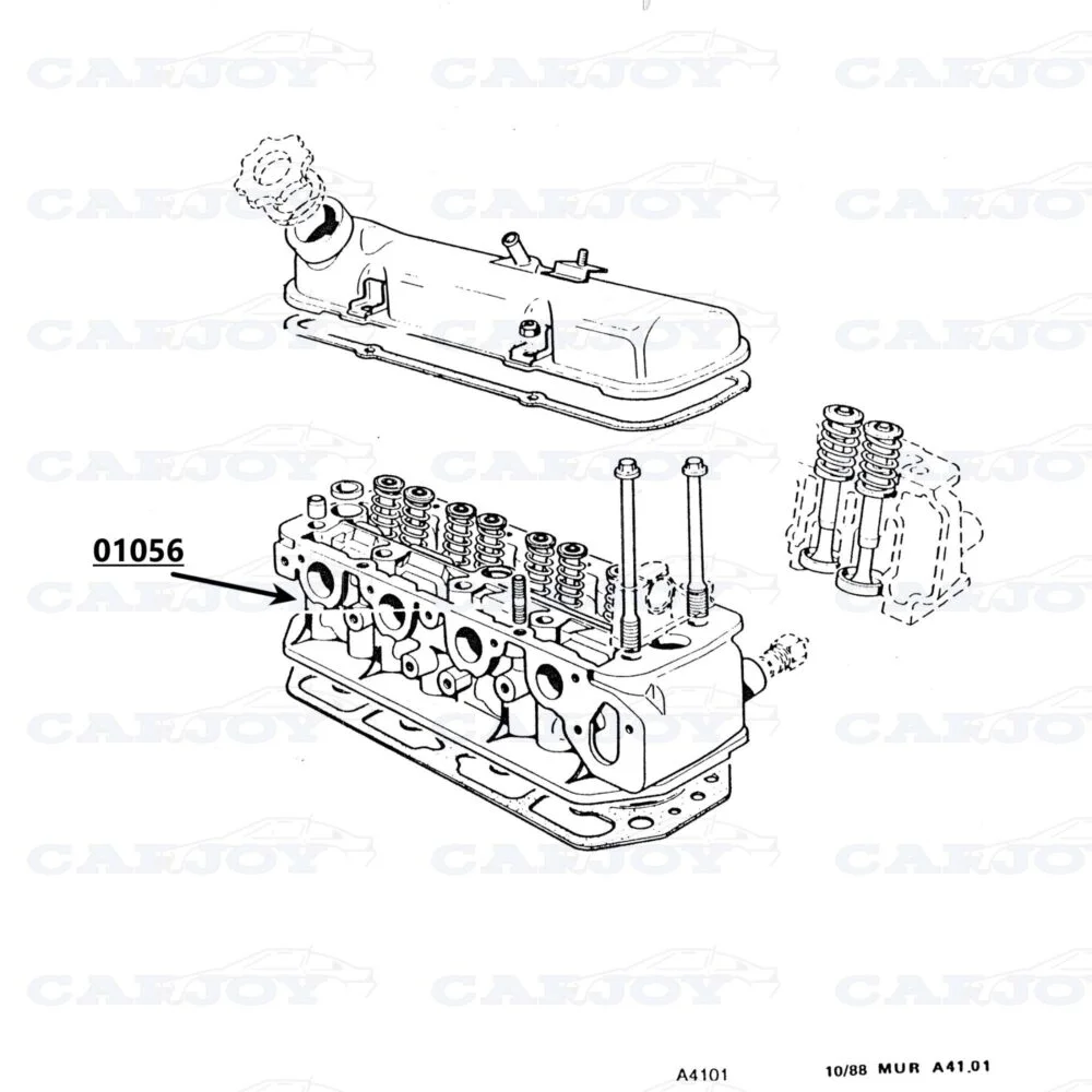 Murena 1.6 Cylinder Head schematic