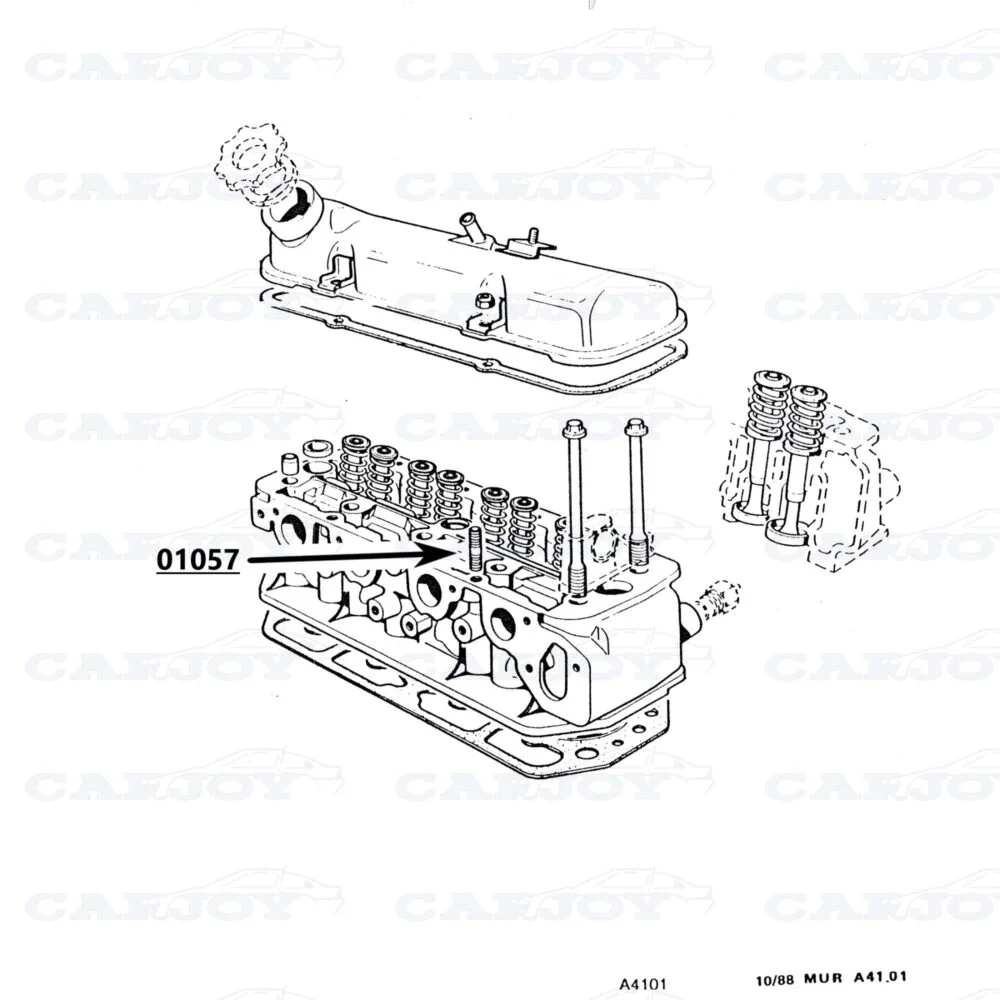 01057 - Murena 1.6 / Bagheera Valve Cover Double Threaded Bolt