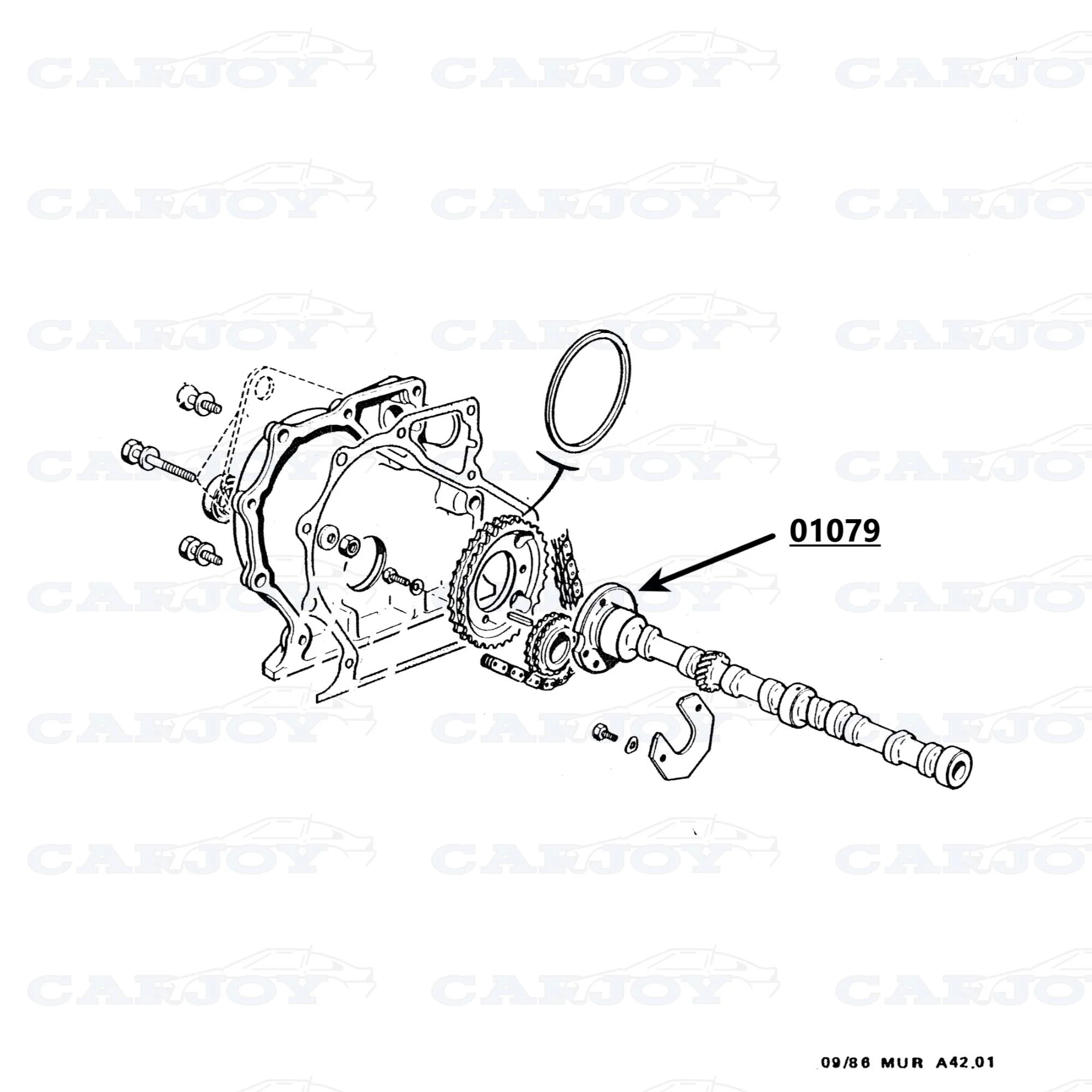 01079 - Murena 1.6 / Bagheera vezérműtengely - Felújított csere