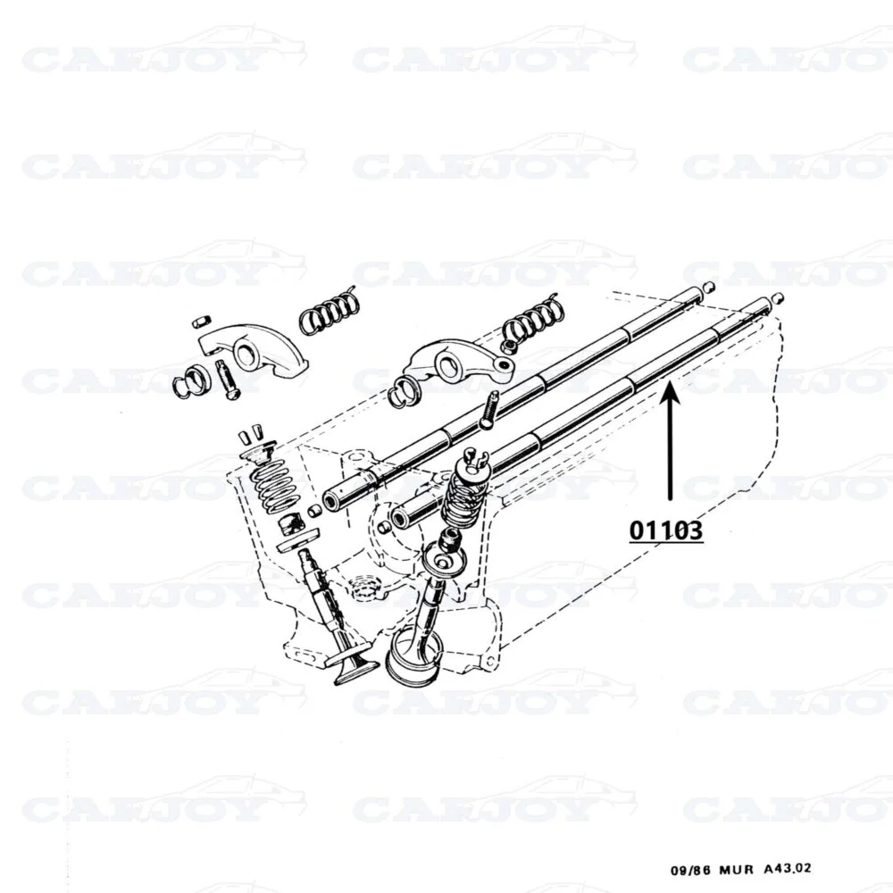 01103 - Murena 2.2 Exhaust Rocker Arm