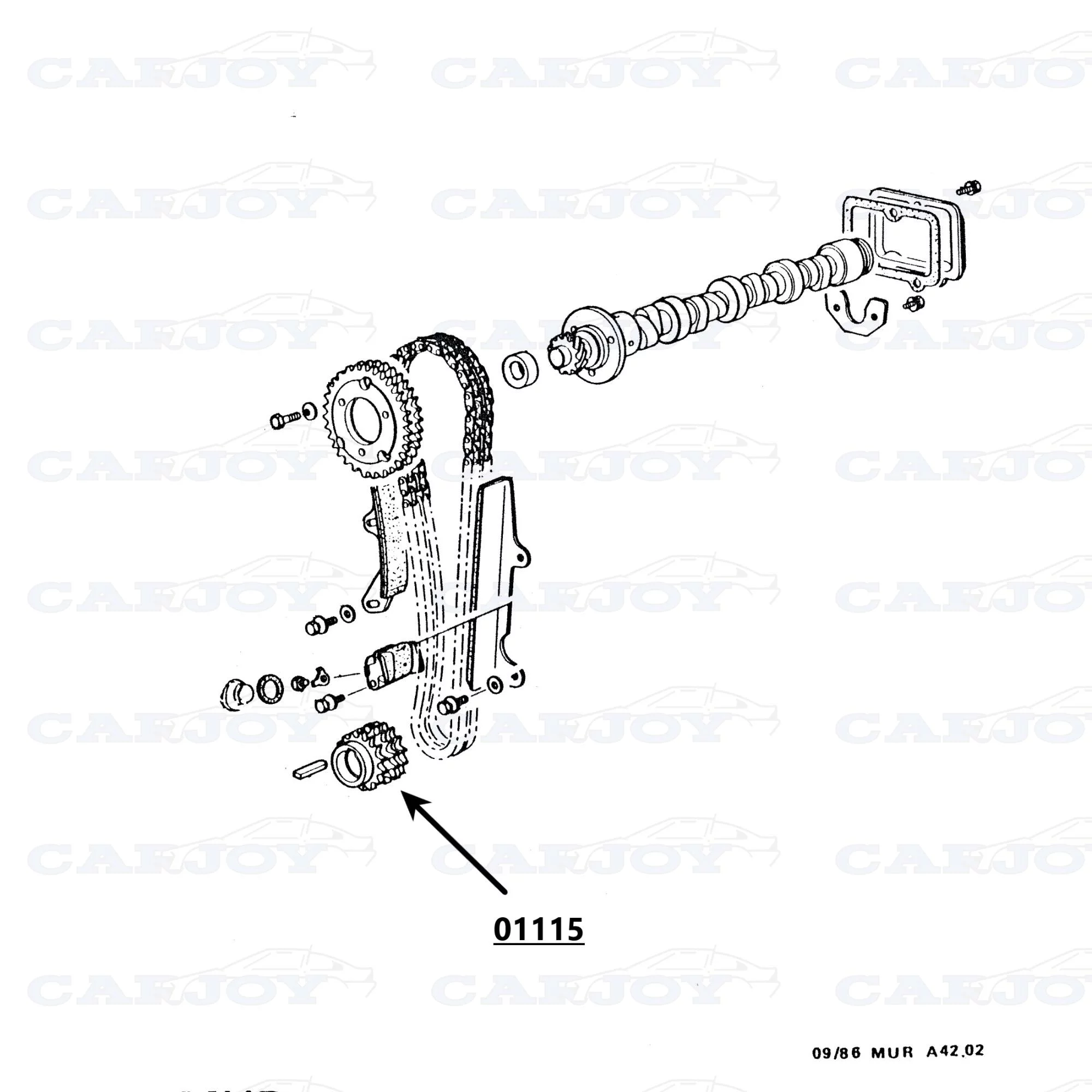 01115 - Engranaje del cigüeñal Murena 2.2 - Imagen 2