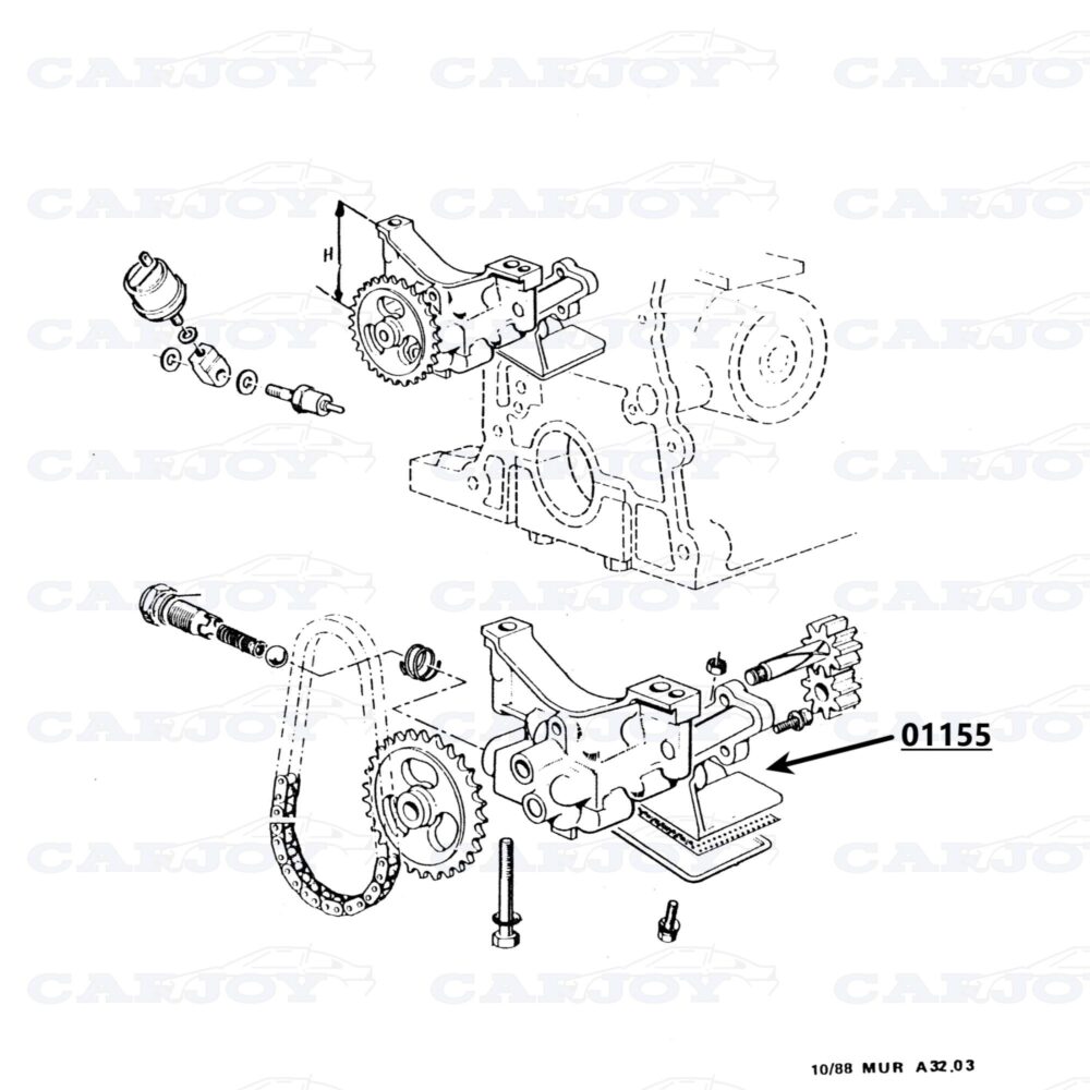 01155 - Murena 2.2 Oil Pump Housing Cover