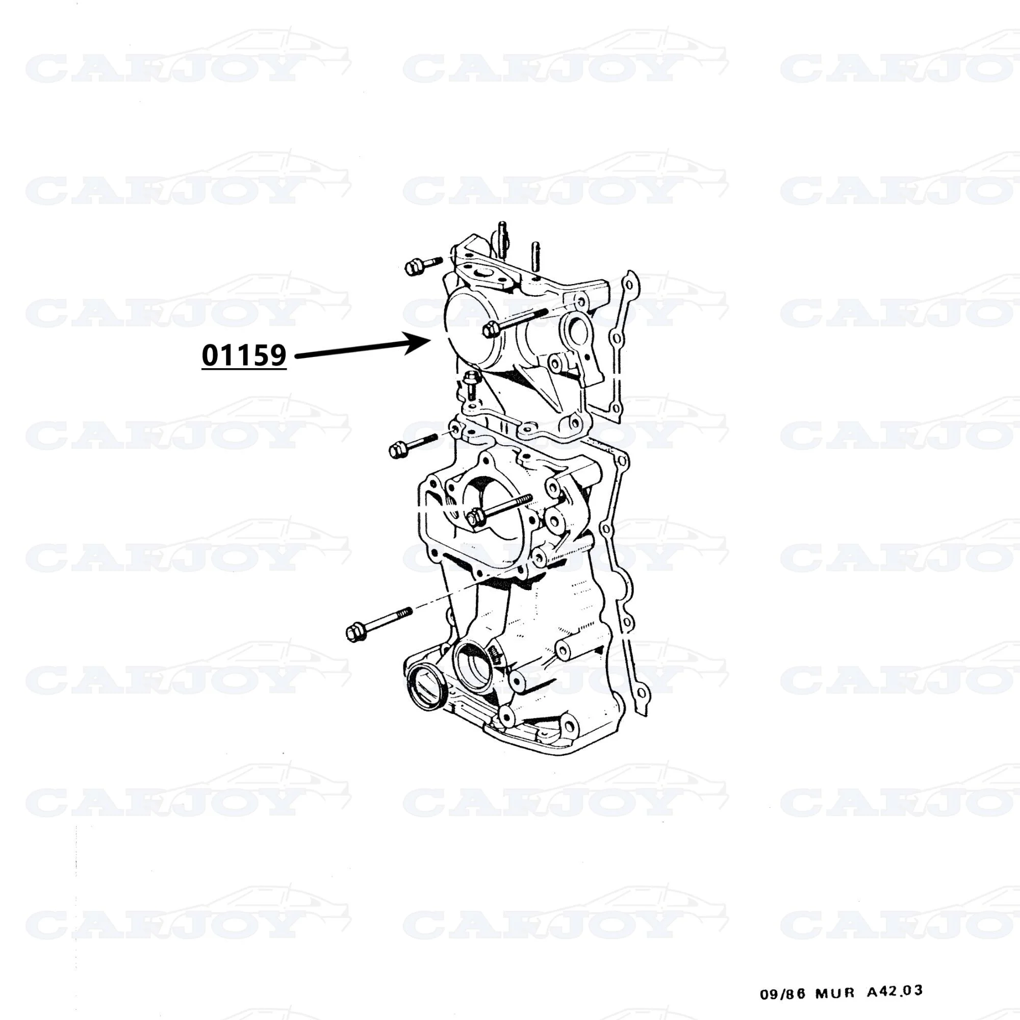 01159 - Murena 2.2 Horní kryt rozvodu