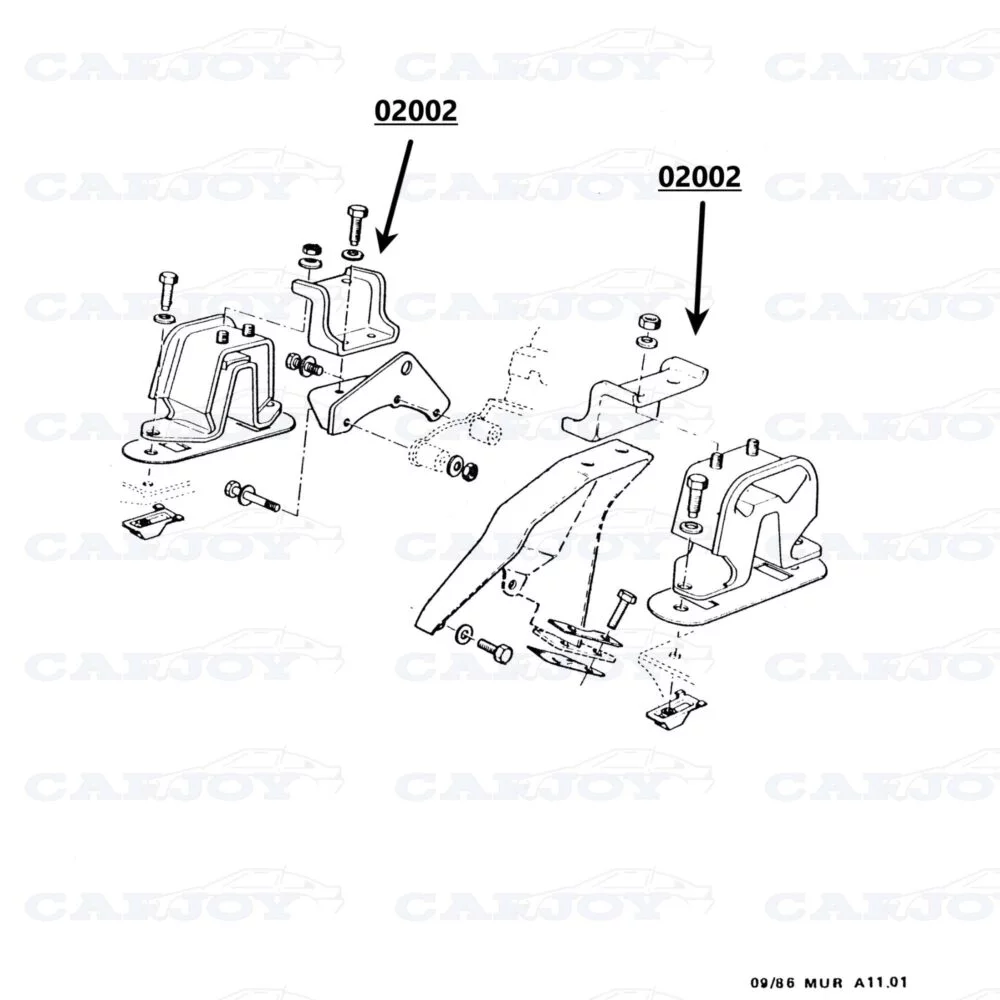 02002 - Murena 1.6 / Bagheera Engine Bracket