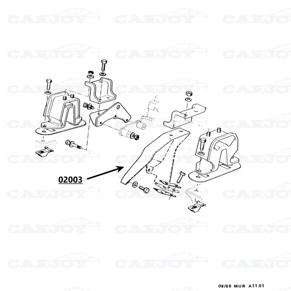 02003 - Murena 1.6 Engine Mount Left Side - Gearbox
