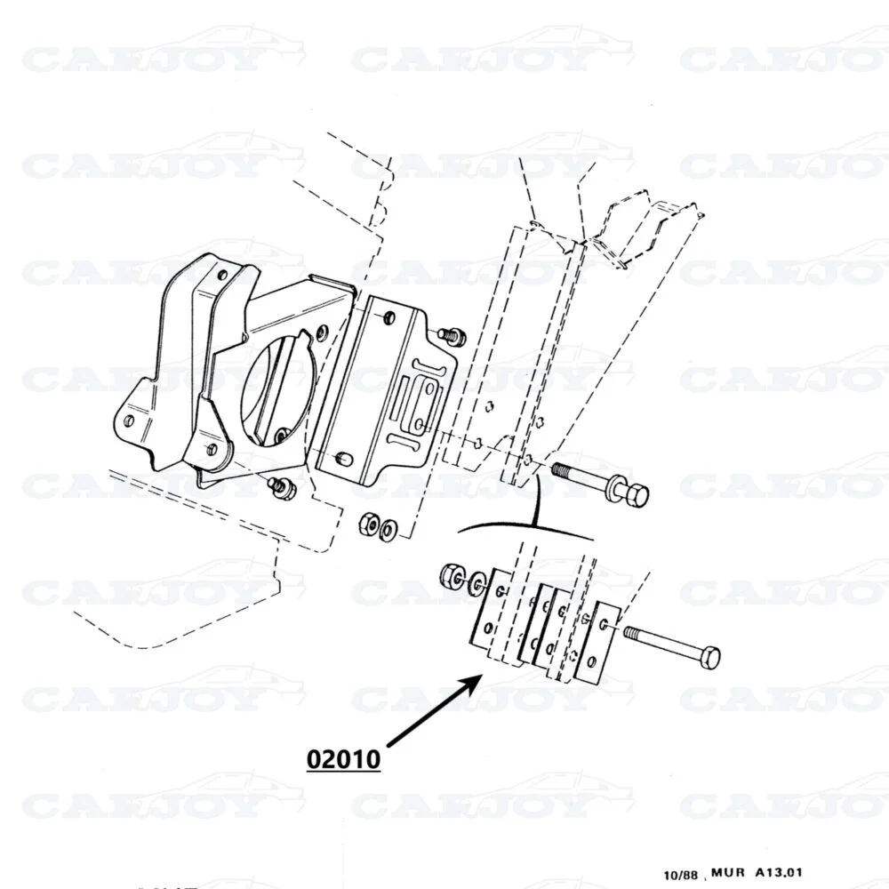 02010 - Murena 1.6 Engine Mount Spacer Plate