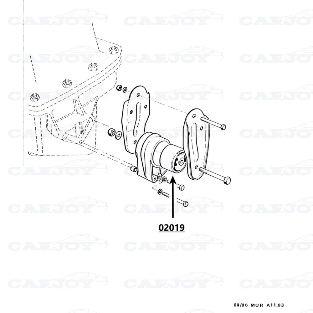 02019 - Murena 2.2 Engine Mount Silentblock - Pulley Side