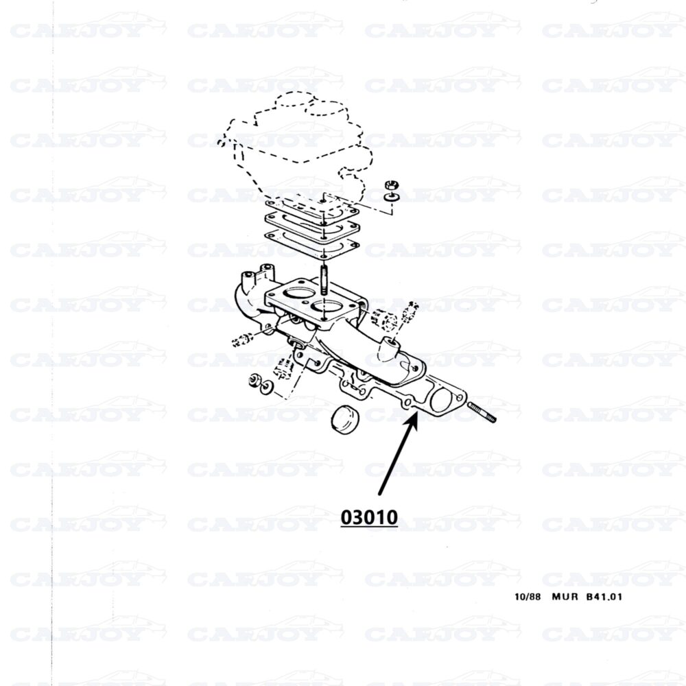 03010 - Murena 1.6 / Bagheera Intake Manifold Gasket - Image 2