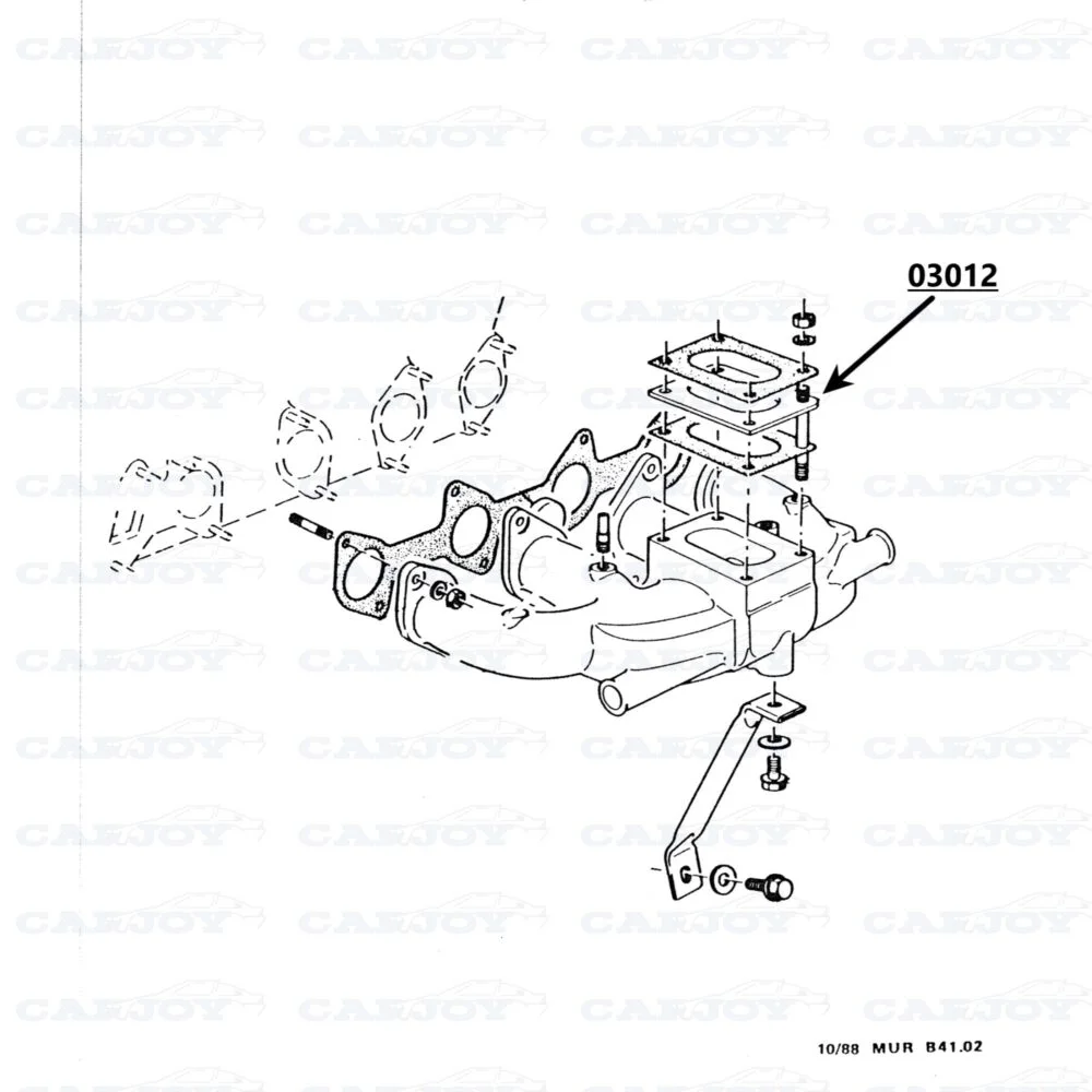 03012 - Murena 2.2 Carburetor Spacer Plate