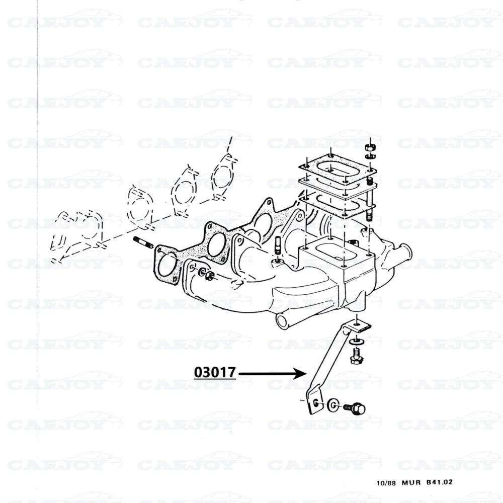 03017 - Murena 2.2 Bracket Below Intake Manifold