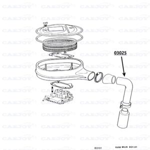03025 - Murena 1.6 Air Filter Hose With Bend