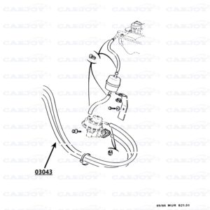03043 - Murena 1.6 complete Fuel Hose Set + ABBA Mini Clamps
