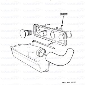 03079 - Murena 2.2 S Air Filter Box Retaining Plate Gasket