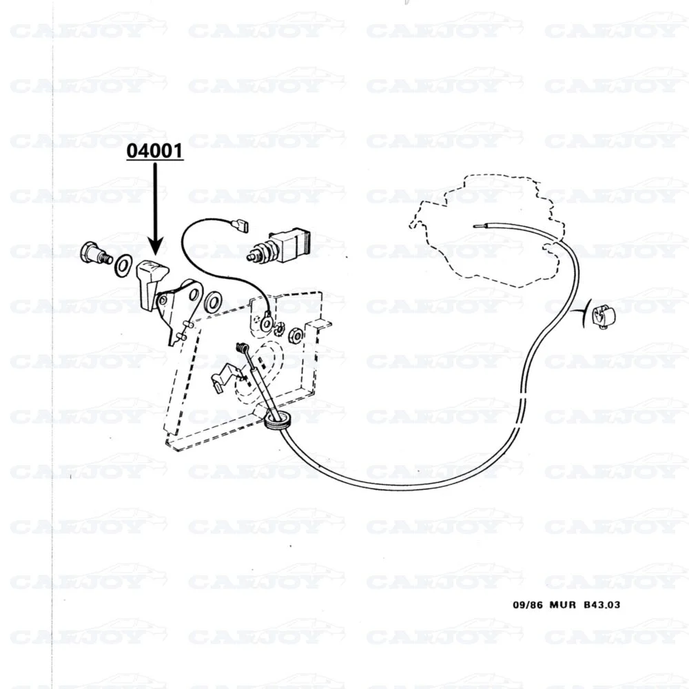 04001 - Murena Choke Lever Black - Restored