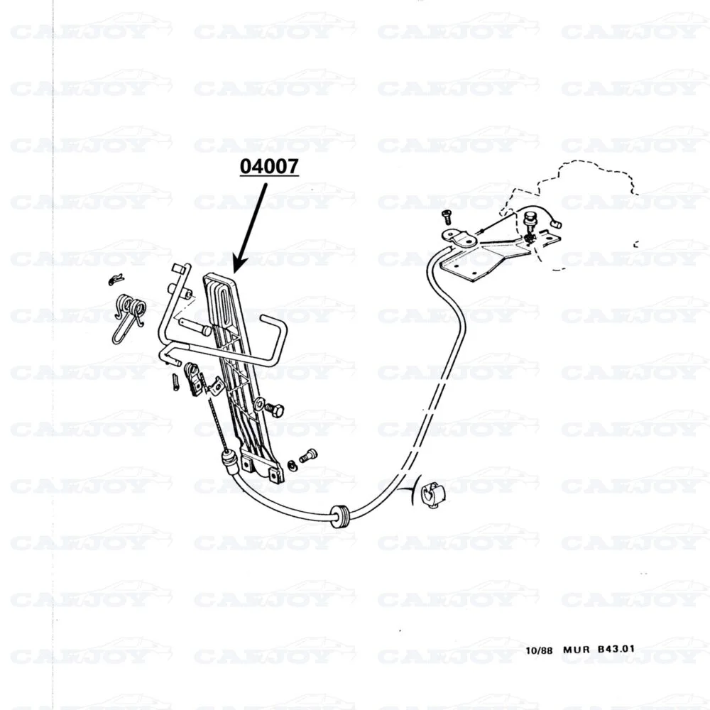 04007 - Murena / Bagheera Gas Pedal - Restored