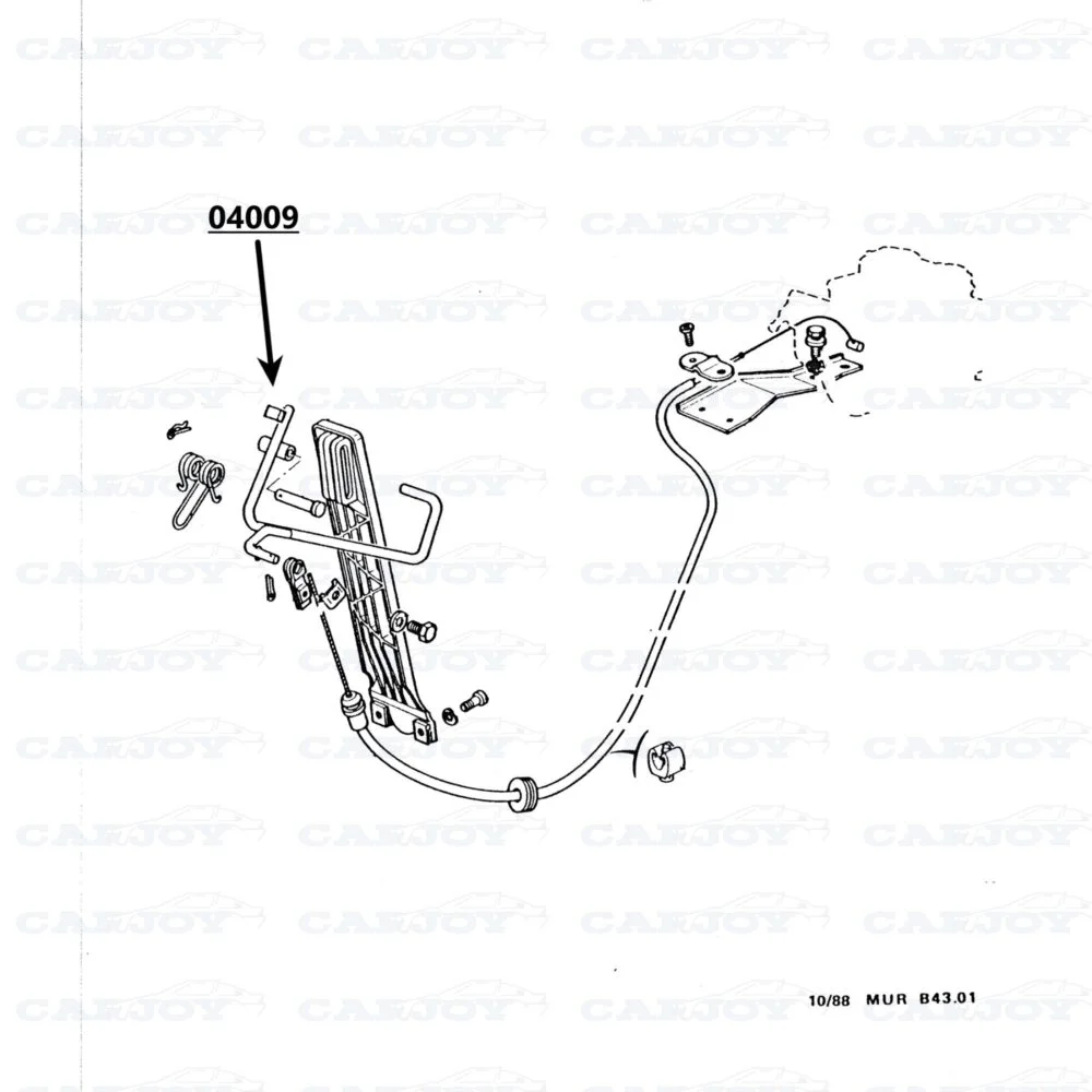 04009 - Murena / Bagheera Gas Pedal Linkage Lever