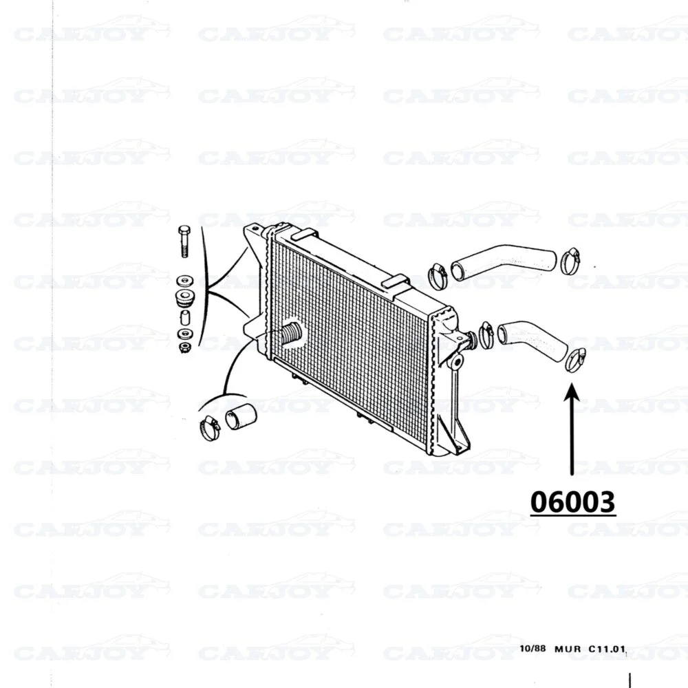 06003 06003 - Murena Radiator Hose Clamp