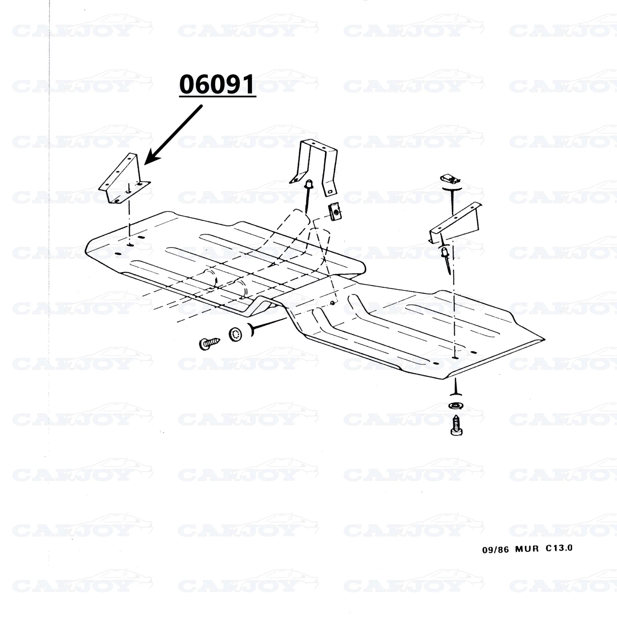 06091 - Murena Support Bracket Underside Left