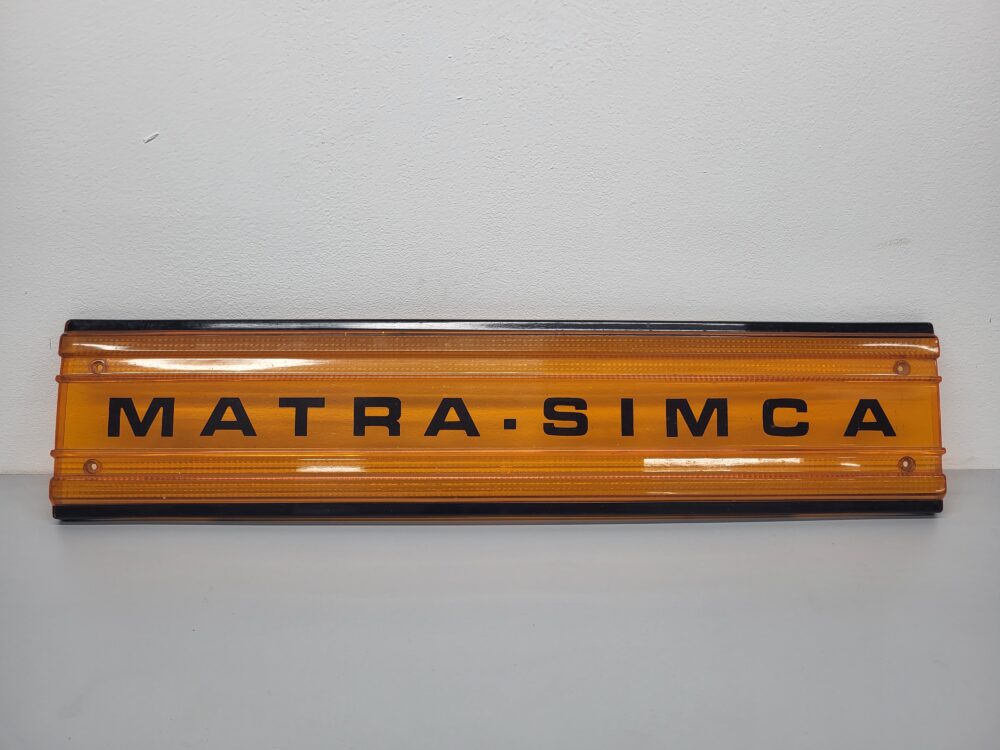 Bagheera "MATRA SIMCA" rear plate