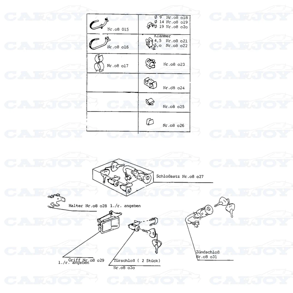 08018 - Retaining Clip 9Mm Blue