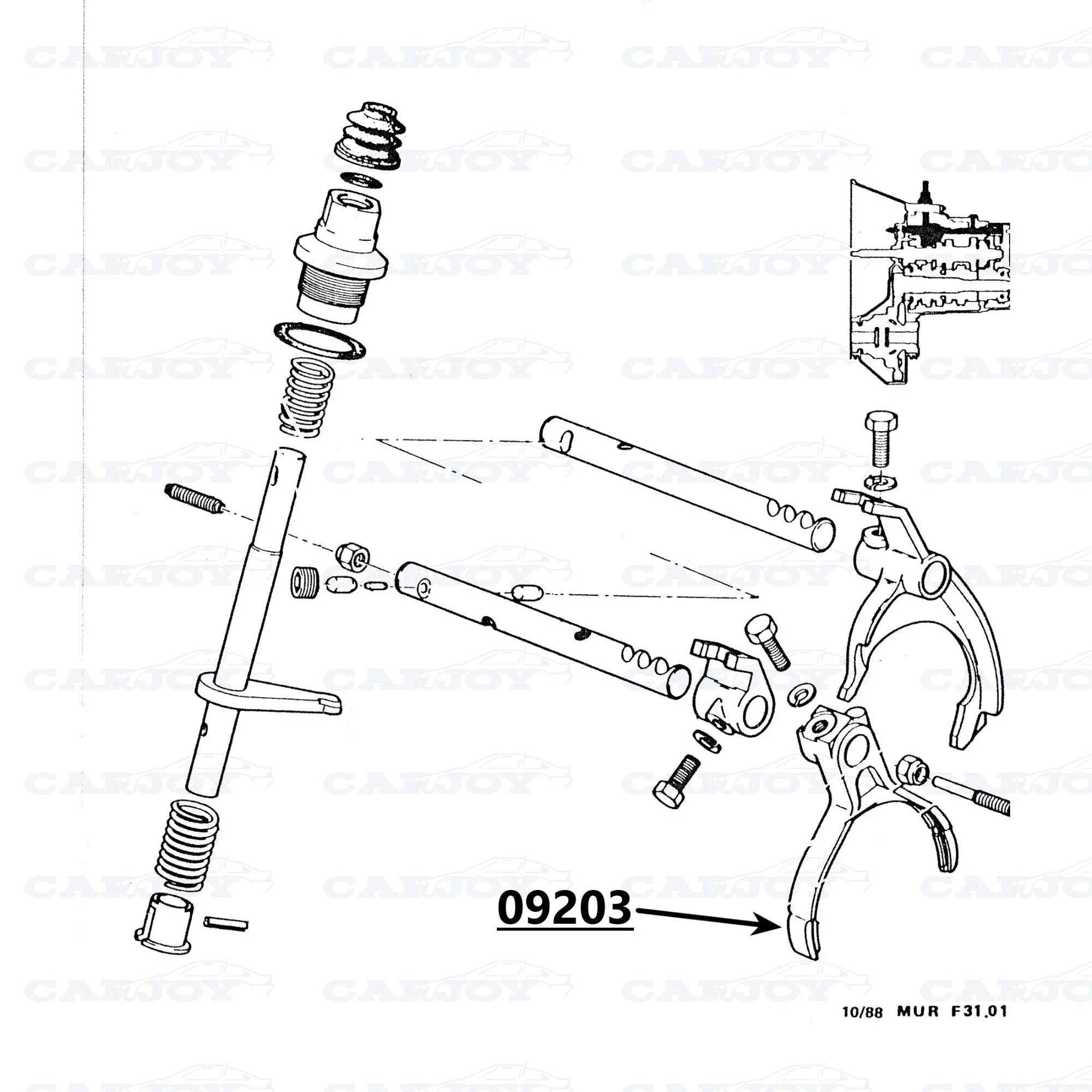 09203 - Horquilla de cambio Murena 3ra y 4ta marcha