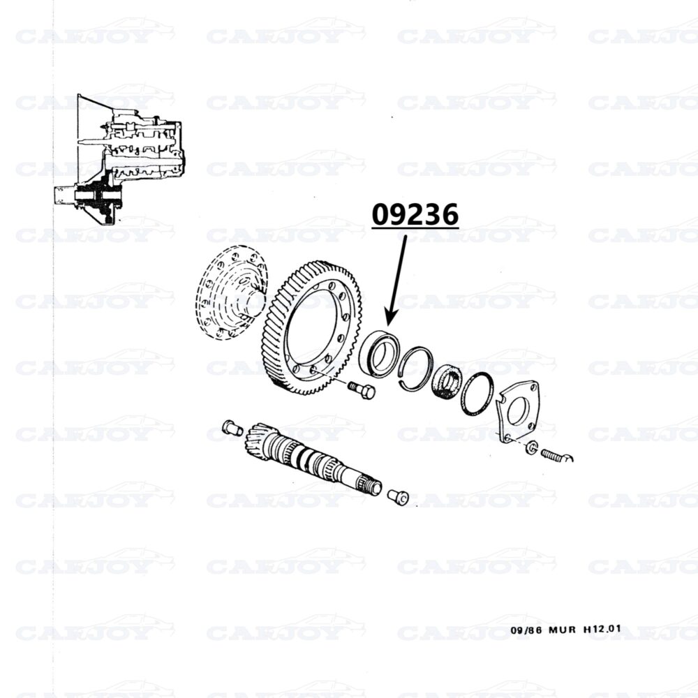 09236 - Murena Differential Bearing Up To 1983