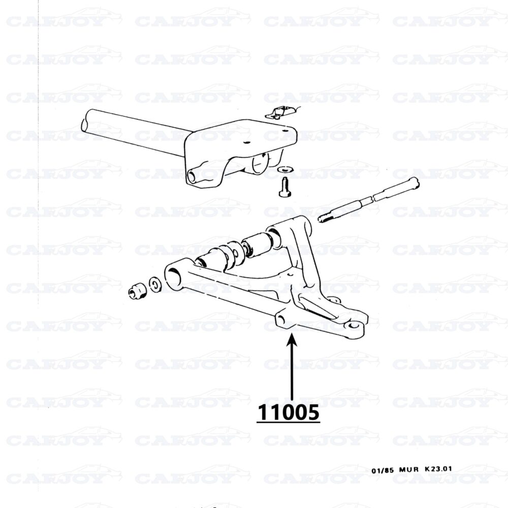 Murena Front Axle Suspension Arm Right Restored