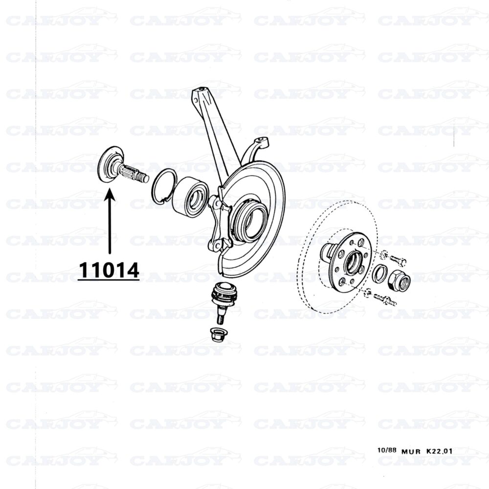 Murena Axle Bolt Left Side - Restored