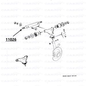 11026 - Murena / Bagheera Upper Front Suspension Arm Bar - Restored