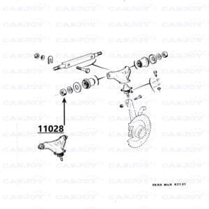 11028 - Murena / Bagheera Upper Front Suspension Arm Bar Nut