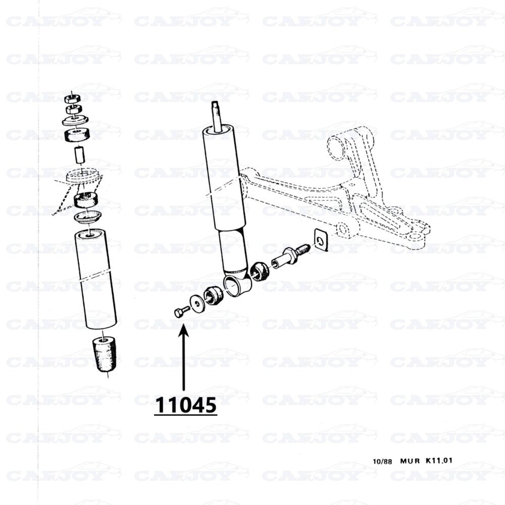 11045 - Murena / Bagheera Shock Absorber Bottom Mount Bolt