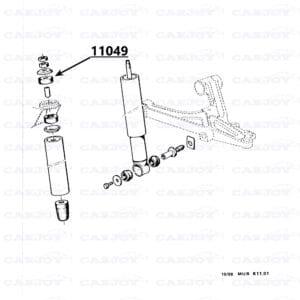 11049 - Murena Shock Absorber Rubber Bushing - Top Side