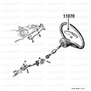 11070 - Murena Steering Wheel Nut Cover | Brown - Restored