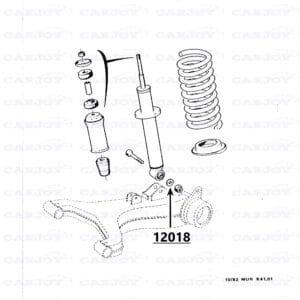 12018 - Murena Rear Shock Absorber To Contol Arm Bolt Nut Washer