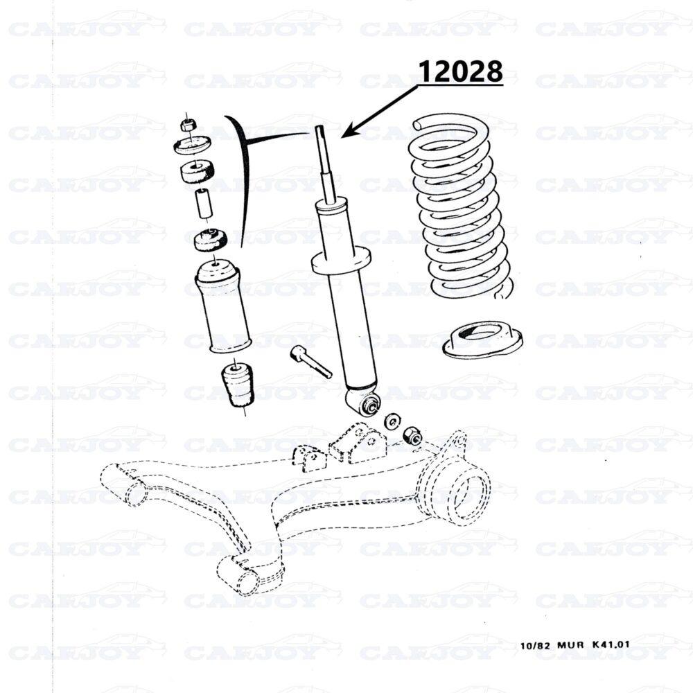 12028 - Murena 2.2 Rear Shock Absorber - Restored (1X) - Image 2