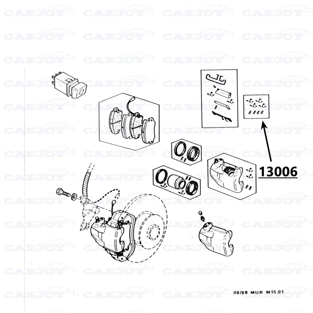 Murena Brake Retaining Clips Set