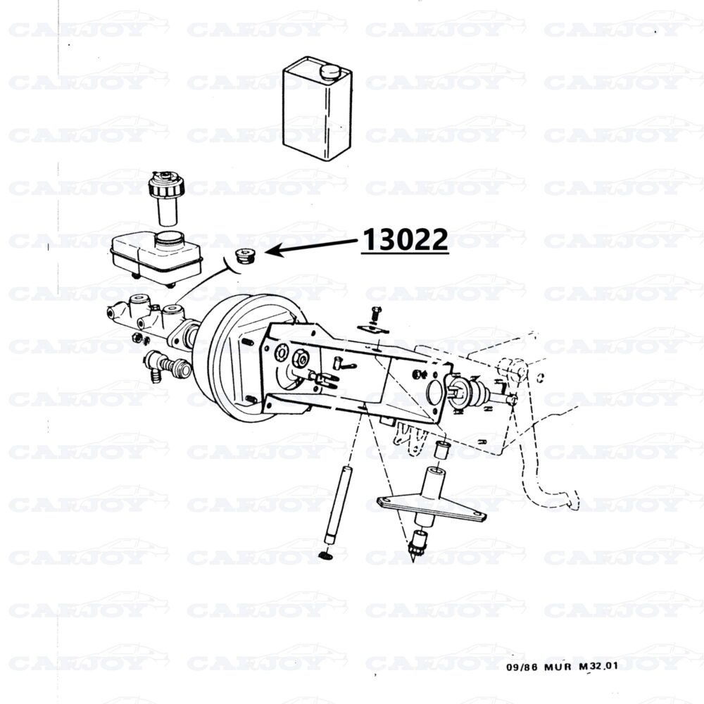 Murena / Bagheera Master Brake Cylinder Reservoir Seal