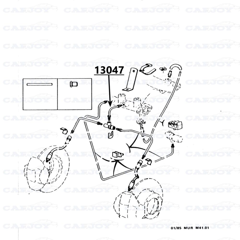 Murena / Bagheera Copper Brake Line Front Central