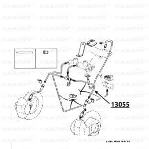 Murena / Bagheera Copper Brake Line Front Left