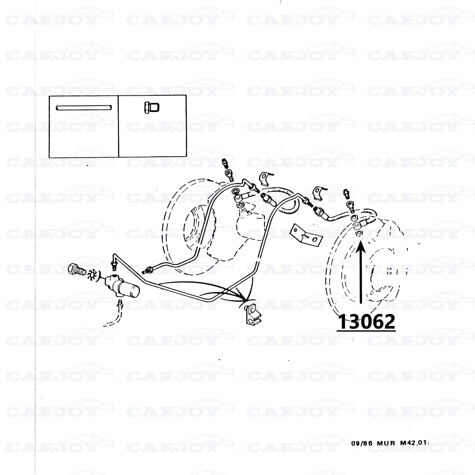 Medená podložka brzdovej skrutky Murena