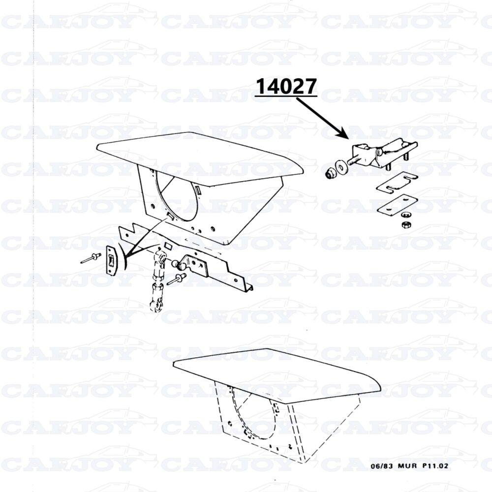 14027 - Headlight Hinge Matra Murena 1.6 - 2.2 - Ready For Painting