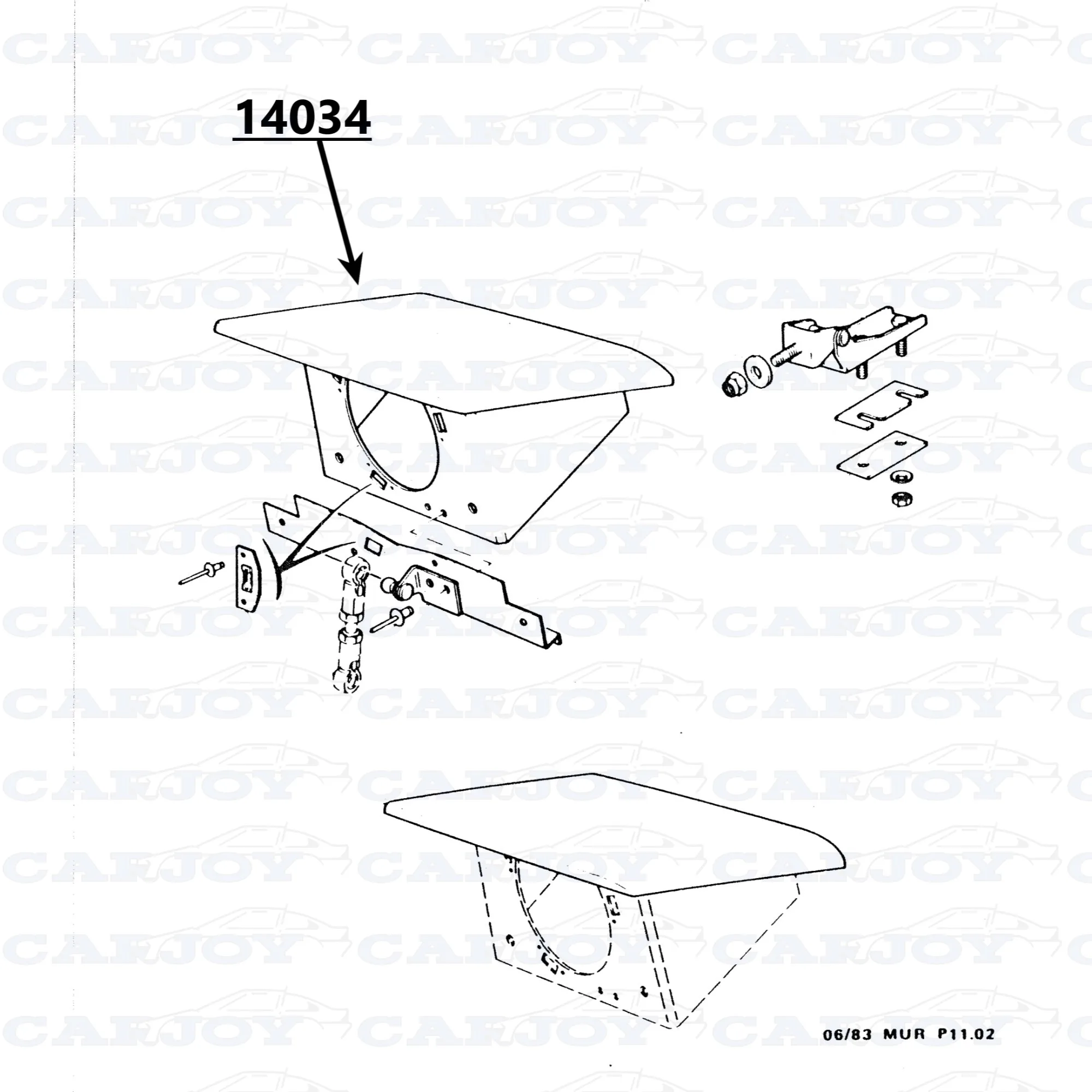 14034 - Matra Murena Right Headlight Housing  - Ready To Paint