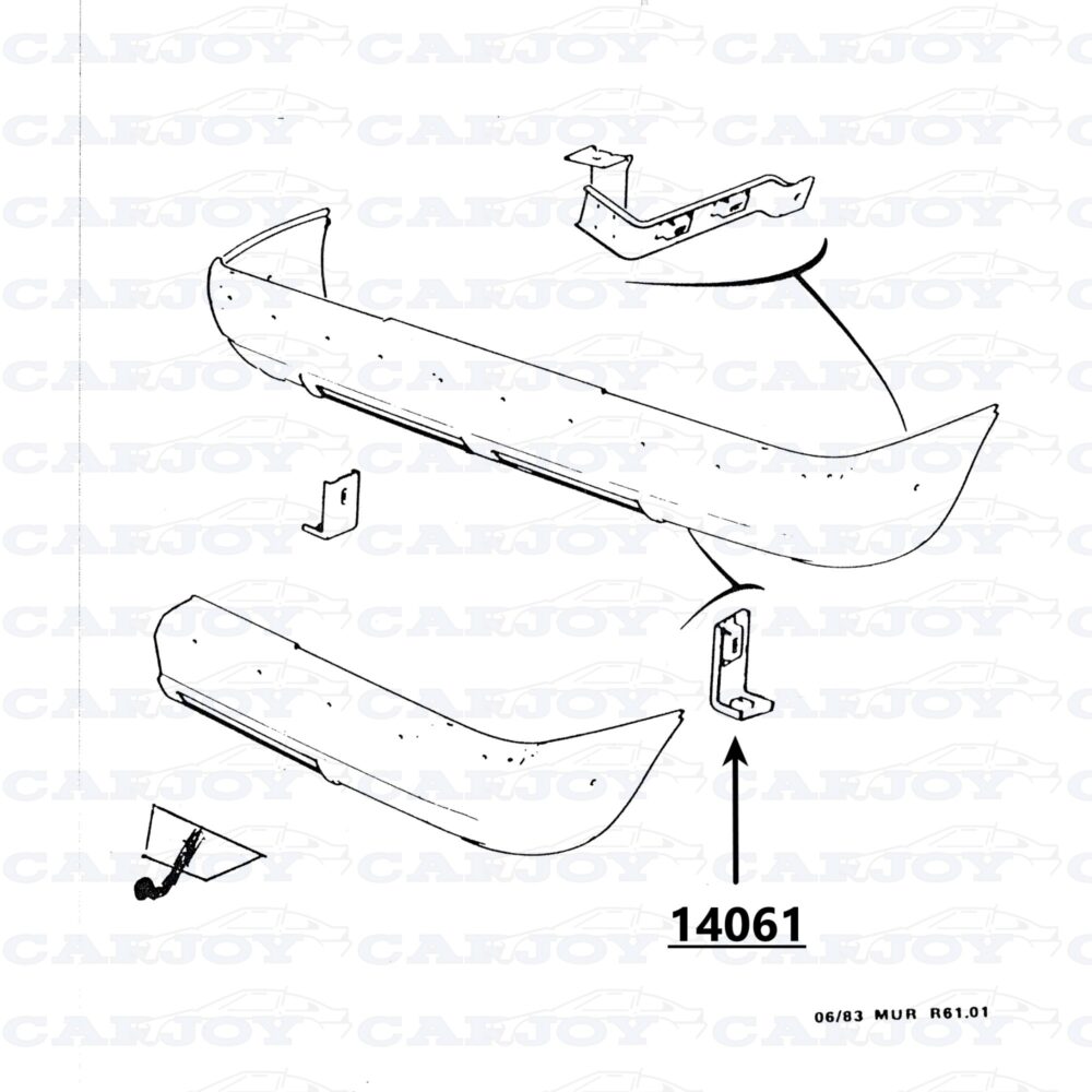 Matra Murena Right Rear Bumper Small Bracket