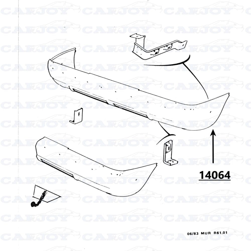 14064 - Matra Murena Rear Bumper - Ready To Paint